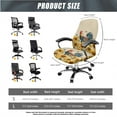 thumbnail image 5 of HELLHERO Rooster Sunflower Print Office Chair Covers Set Dustproof, Elastic Office Chair Cover with Armrest Cover, Soft Arm Rest Covers for Computer Chairs, 5 of 6
