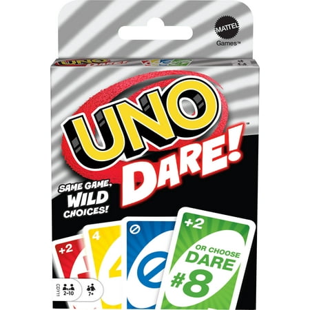 UNO Dare Card Game for Family Night Featuring Challenging and Silly Dares From 3 Categories