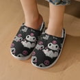 thumbnail image 7 of Kids Slippers Kuromi And My Melody House Slippers Warm Soft Plush Slipper Anti-Slip Winter Fluffy House Shoes for Boys Girls, 7 of 7
