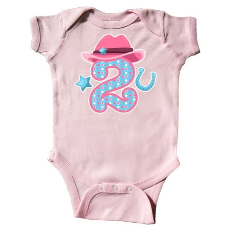 

Inktastic Two with Cowgirl Hat Star and Horseshoe Gift Baby Girl Bodysuit