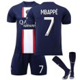 thumbnail image 1 of Temporada de camisetas de fútbol de París 2022-2023 en Jersey Home Camiseta para niños, jóvenes y adultos-1-MBAPPE No.7-Niños 16 (90-100) BmatwkZeng Bmatwk Jersey, 1 of 2