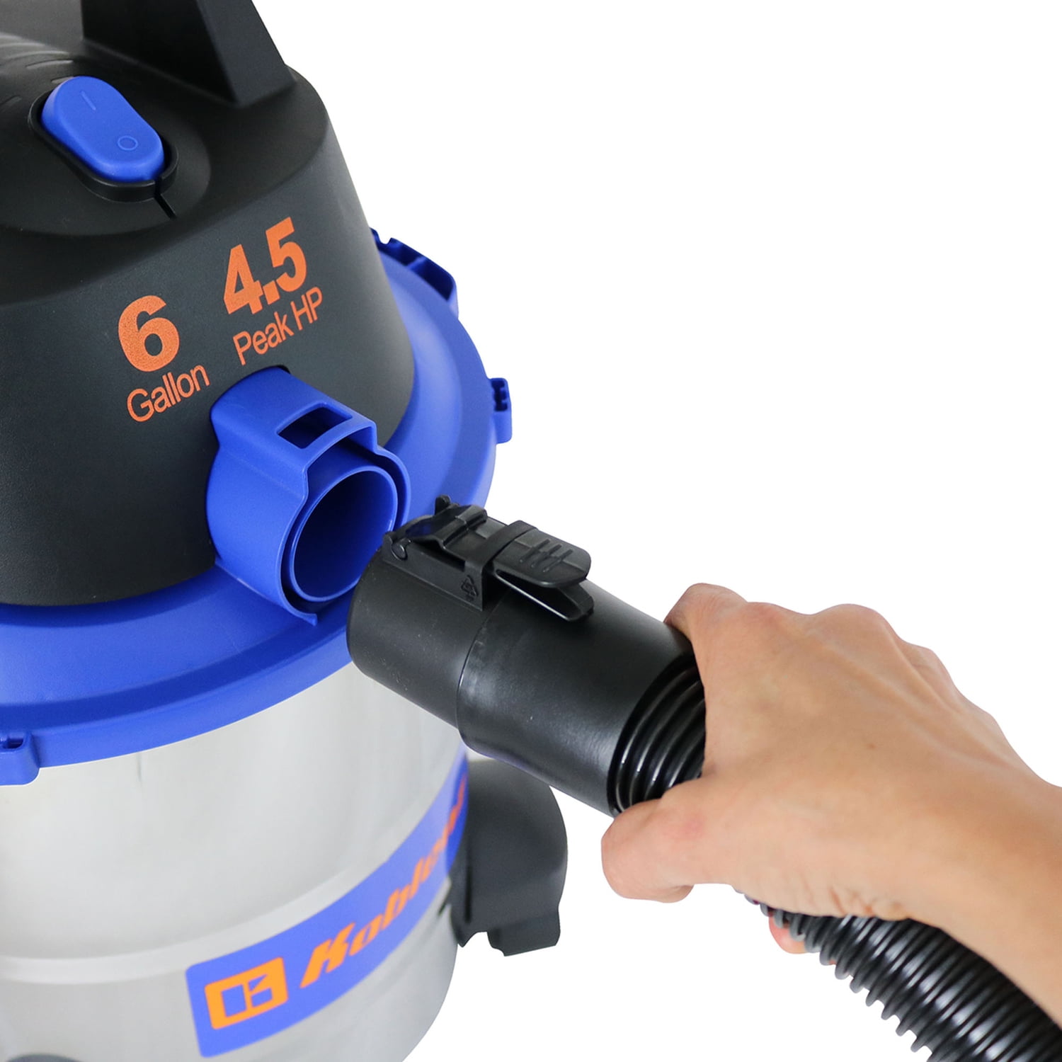KOBLENZ Stainless Steel Wet Dry Shop Vacuum 6 Gallon, 4.5 Peak HP, 3 in 1 shop vac with Blower Feature and 5 Year Warranty (WD 6 L212 SS)