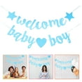 thumbnail image 2 of Ostracsh 2PCS Welcome Baby Boy Banners - Gender Reveal Decorations Glitter Baby Shower Banners Wall Backdrop Hanging Decorations, 2 of 6