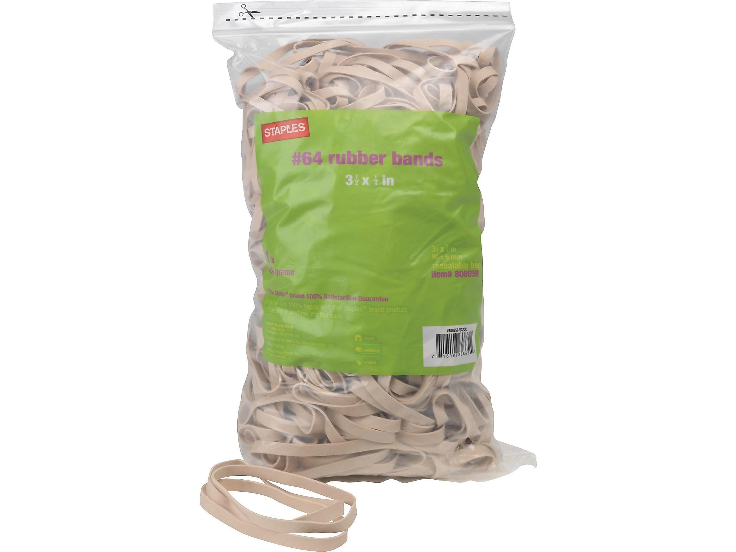 HITOUCH BUSINESS SERVICES Economy Rubber Bands #64 1 lb. Bag 25 Bags/Carton 17785CT
