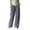 Navy, variant on ClodeEU Women's Elastic Waist Plaid Wide Leg Pants,Loose Casual Trousers With Pockets ,Women's Plus L