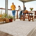 thumbnail image 4 of Beverly Rug Outdoor Rug 5' x 7' Patio, Porch, Garden Beige and White, 4 of 8