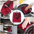 thumbnail image 4 of Rose Close-Up Love Plant Red Flower Kitchen Towels Household Kitchen Tools Accessories Microfiber Wiping Towel Cleaning Cloth, 4 of 6