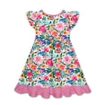 thumbnail image 2 of Millie Loves Lily Girls Pink Becky Floral 2-Pocket Dress, Girls Size 3T, 2 of 2