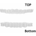 thumbnail image 2 of Smile Snap On Upper & Lower False Teeth Dental Veneers Fake Tooth Cover 1 Set, 2 of 3