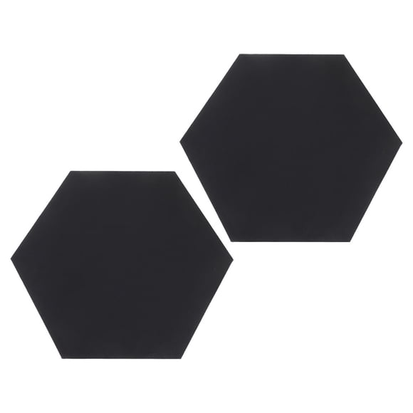 Raindrops 2Pack Hexagon Wooden Boards For Painting Black Color Ideal For Gallery And Office Decor