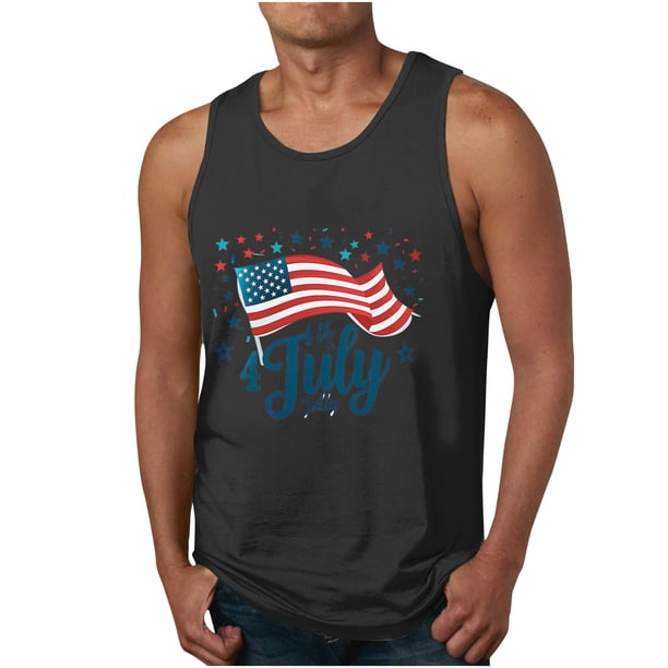 Camiseta de Cuello Redondo sin Mangas para Hombres Camiseta de Cuello Redondo para Hombres