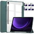 thumbnail image 2 of Pour Samsung Galaxy Tab S9 FE+ Étui 10.9 12.4 Pouces 2023 Transparent Rigide PC Dos Souple pour Funda Tab A9 S9 FE Plus 12 4 S9 Housse de Tablette Vert P9 Plus 12.4 Pouces, 2 of 6