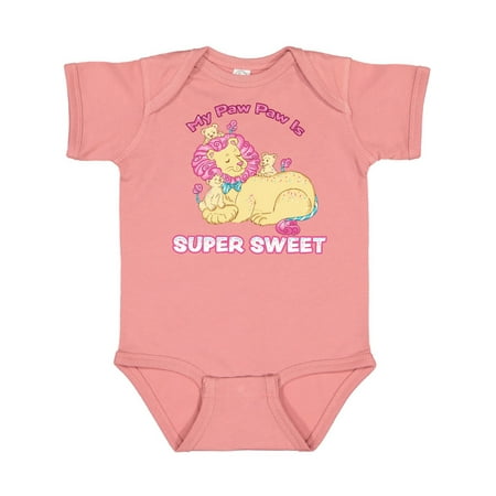 

Inktastic My Paw Paw Is Super Sweet Cotton Candy Lions with Pink Mane Gift Baby Boy or Baby Girl Bodysuit
