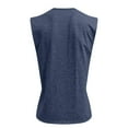 thumbnail image 4 of BRDFRL Mens Sleeveless Shirts Quick Dry Muscle Fit Fitness Gym Henley Tank Tops Navy L, 4 of 5