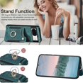 thumbnail image 5 of ShellTech Case for Google Pixel 8,Magnetic Leather Card Holder Wallet RFID-Blocking Case Shockproof TPU Ring Holder Kicsktand Cover with Wrist Strap,Green, 5 of 7
