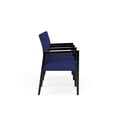 thumbnail image 4 of Pemberly Row Waiting Reception 3 Seat Tandem Seating Wood Frame in Blue, 4 of 5
