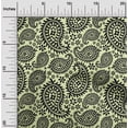 thumbnail image 2 of oneOone Polyester Spandex Greenish Beige Fabric Asian Paisley Block Quilting Supplies Print Sewing Fabric By The Yard 56 Inch Wide, 2 of 4