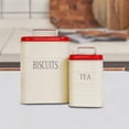 thumbnail image 1 of Botes de cocina, contenedor de almacenamiento de pan, latas de almacenamiento de alimentos, tarros de almacenamiento para despensa, harina de té, 2 Rojo, 1 of 8