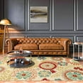 thumbnail image 3 of 8' X 10' Cream Wool Medallion Tufted Handmade Stain Resistant Area Rug, 3 of 5