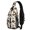 Thanksgiving Turkey Pilgrim Hat Acorn Leaf, variant on Thanksgiving Pumpkin Mushroom Line Art Sling Backpack, Casual Day Sling Pack with Earphone Port, Multi Pocket Design Gift Ideas for Travel Shopping