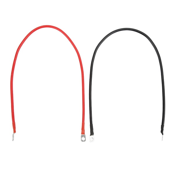 BOROCO Cable inversor de batería de 2 uds, Cables inversores de energía de batería de 10AWG rojo y negro PVC + cobre para coches, camiones, barcos, vehículos todo terreno de energía Solar