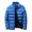 Sky Blue, variant on comerut Men Winter Coat Padded Thick Solid Color Zipper Closure Stand Collar Long Sleeve Windproof Soft Warm Cold Resistant Men Jacket