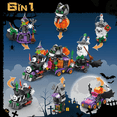 ERETOY Halloween Toys Building Blocks Ghost Trains Brick Set 6 in 1 ...