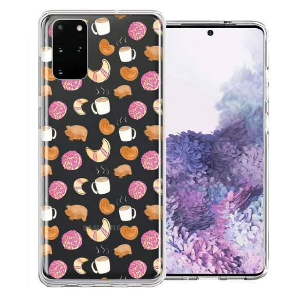 MUNDAZE for Samsung Galaxy S20 Mexican Pan Dulce Cafecito Coffee Concha Polka Dots Double Layer Phone Case Cover