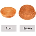 thumbnail image 3 of Cesta de Frutas de Ratán Sintético, Qiundar Cesta de Almacenamiento de 2 Piezas Cesta Tejida de Ratán Cesta de Almacenamiento de Pan de Frutas para Mesa de Cocina Cafeterías (25 * 7 cm, 30 * 7 cm), 3 of 5