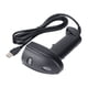 thumbnail image 4 of Lector de código de barras portátil de 360°, resistente al agua y al polvo, lector de código QR inalámbrico USB (negro y naranja), 4 of 12