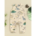 thumbnail image 2 of Bslissey Baby Boys Summer Jumpsuit Sleeveless Dinosaur Print Shorts Rompers Newborn Infant Crew Neck Playsuit for Casual Daily 3M 6M 12M 18M, 2 of 9