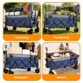 thumbnail image 6 of 51-inch Extended Heavy-Duty Foldable Utility Wagon, 480lbs, Patented Ultra-Stable Frame, 1:6 Space-Saving Fold, Portable And Collapsible For Beach, Sports, And Garden Use,Dark Blue-Gray, 6 of 13