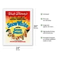 thumbnail image 2 of Walt Disney’s Snow White and the Seven Dwarfs - First Full Length Feature Production - Vintage Film Movie Poster c.1937 - Fine Art Rolled Canvas Print 20in x 26in, 2 of 4