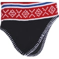 thumbnail image 4 of SWAK Girl's Emoji Peace Sign Knit Hat with Ear Flaps and Pom in 3 Vivid Colors, 4 of 5