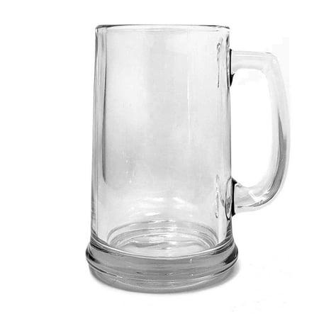 Large 15 oz. Beer Glass Mug With Handle, Clear