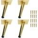 thumbnail image 1 of Juego de 4 Patas de metal doradas CHAO 12 cm para muebles, 1 of 5
