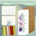 thumbnail image 5 of 50 Sets Blank Bookmark Making Kit, 50 Paper Bookmark Blanks, 50 Colorful Bookmark Tassels, 50 Clear Bookmark Sleeves, 5 of 6