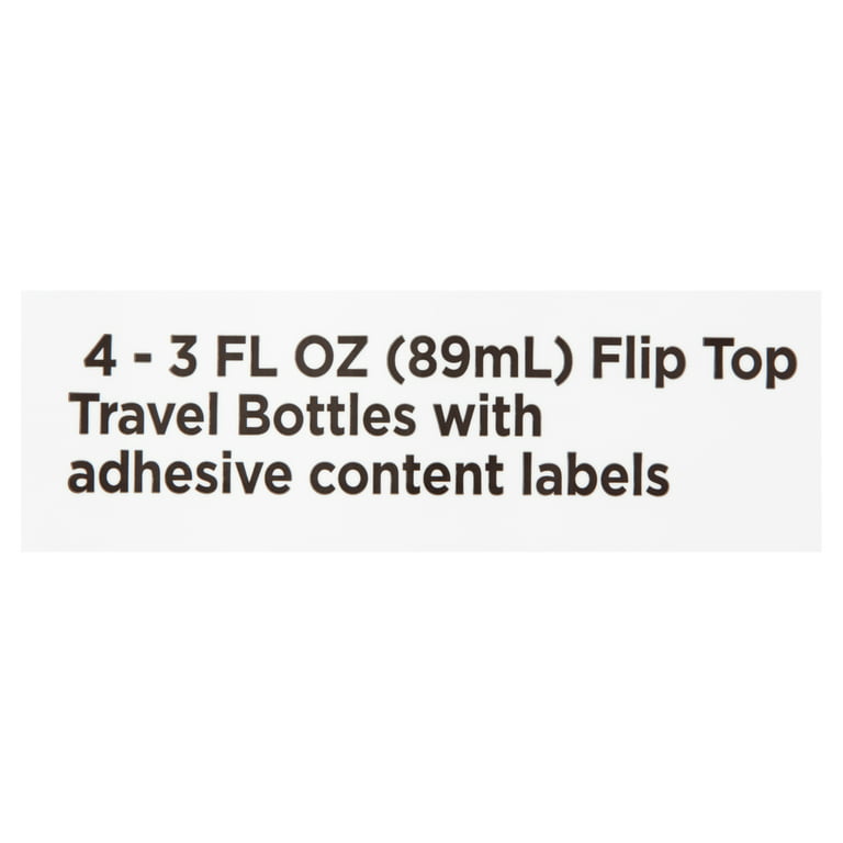 4pack Portable Travel Fluid Makeup Packing Bag with Labels