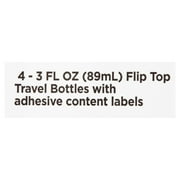 Equate Grab-N-Go Bag of Travel Bottles for Toiletries, Color May Vary, 3 fl oz, 4 Count