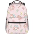thumbnail image 7 of Veidsuh My Bunny Melody Bag Cartoon Character Pattern Backpack Polyester Waterproof Laptop Backpack Travel Camping Hiking Dayback Backpack Gift, 7 of 7
