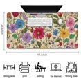 thumbnail image 5 of Long Mouse Pads for Desk,Pioneer Flower Floral Print Pattern Desk Mats on Top Of Desks, Desk Mouse Pad Extra Large with 3mm Non-Slip Base and Stitched Edge for Gaming,Office,Work,Home 47.3"x23.6", 5 of 6