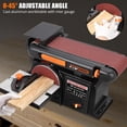 thumbnail image 5 of NEILA Belt Sander - 1/2HP Motor with 4" x 36" Sanding Belt and 6" Sanding Disc, Powerful Woodworking Sander with Bench Mount and Cast Iron Base, 5 of 8
