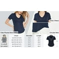 thumbnail image 4 of SSLR V Neck T Shirts for Women Short Sleeve tshirts Summer Tops Ribbed Tee Shirts, 4 of 8