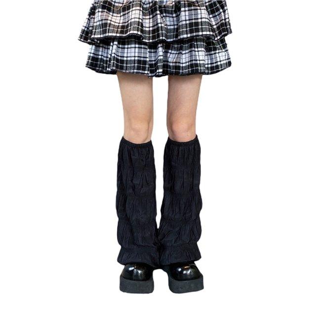 VISgogo Calentadores de piernas para mujer, color sólido, sin pies, elásticos hasta la rodilla, cubiertas sueltas para pantorrilla para niñas, negro/blanco/verde/azul VISgogo moda