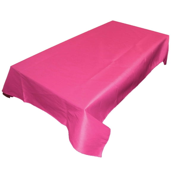 Faux Silk Dupioni Tablecloth Fuchsia