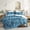 02 Peacock Blue, variant on Sherpa Comforter Set Size - 3 count Ultra-Soft Fleece Comforter Set, Warm Fluffy Plush Winter Bedding Set, Luxury Fuzzy Bed Set with Reversible Comforter & 2 Pillow Shams