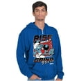 thumbnail image 3 of The Smurfs Kanji Rise and Grind Zip Hoodie Sweatshirt Men Brisco Brands M, 3 of 6