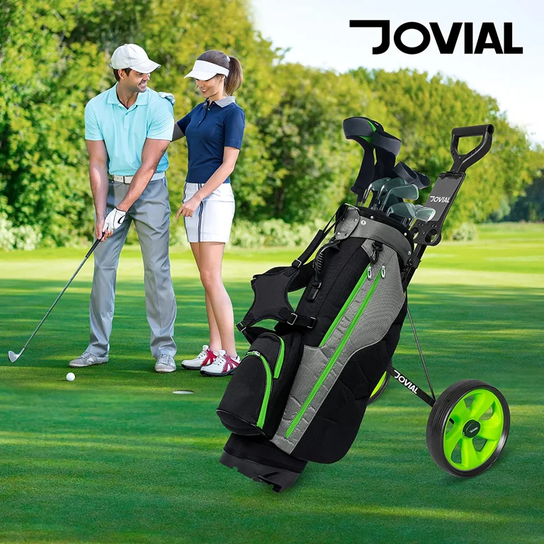 Jovial, Foldable 3-Wheel Golf Pushcart, Scorecard Holder - Walmart.com