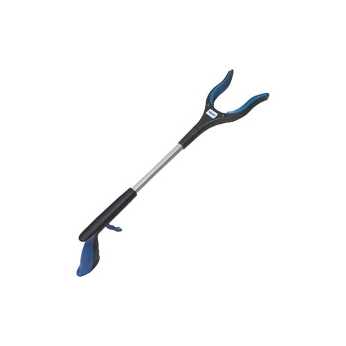 Ettore Grip 'n Grab Multipurpose Pickup Tool 16' Reach - Articulating Head, Rust Proof, Comfortable Handle - Rubber - Blue - 1 Each