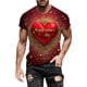 thumbnail image 2 of Tops para hombre, blusas y camisas de manga corta con cuello redondo para hombre, jersey informal con cuello redondo estampado para hombre, pantalones cortos deportivos para fitness, blusa de poliéste, 2 of 5